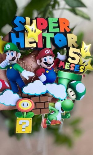 Arquivo de corte Topo de bolo Super Mario STUDIO #2175