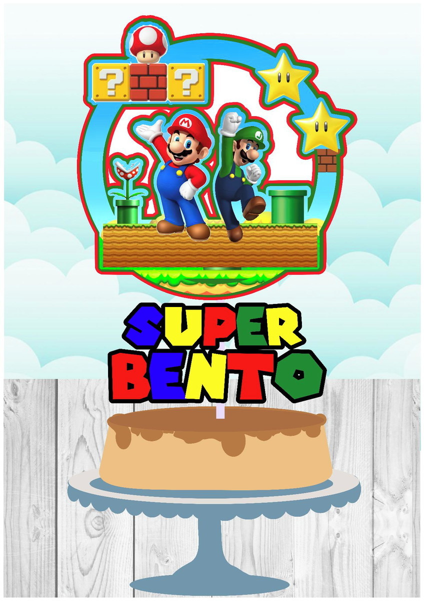 Arquivo de Corte - Topo de Bolo Super Mario-STUDIO
