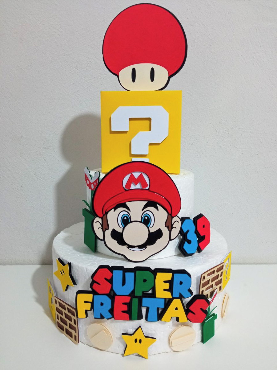Arquivo de Corte Topo de Bolo Super Mario Studio 001