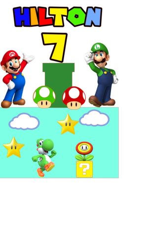 ARQUIVO DE CORTE TOPO DE BOLO SUPER MARIO