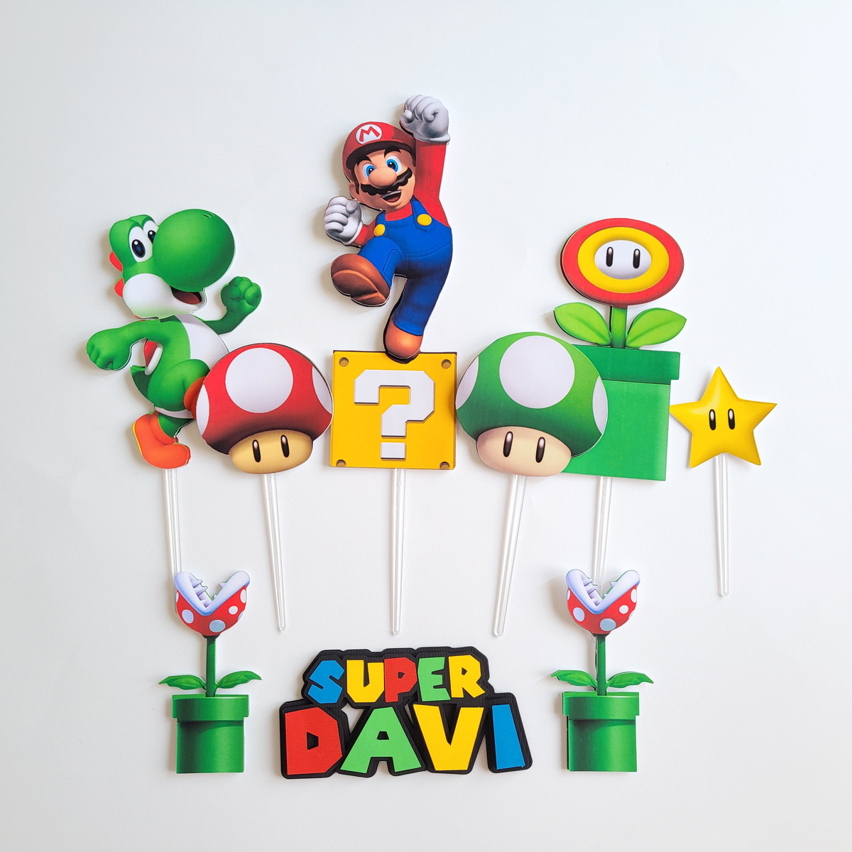 Arquivo de Corte - Topo de Bolo Super Mario - Imagem 2