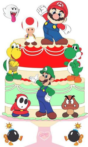Arquivo de Corte Topo de Bolo Super Mario
