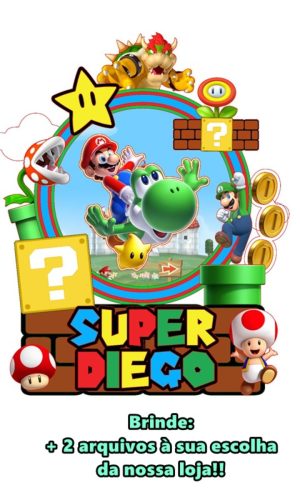 Arquivo de Corte Topo de Bolo Super Mário