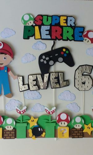 Arquivo de Corte Topo de Bolo Super Mário