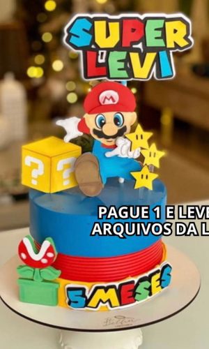 Arquivo de Corte - Topo de Bolo Super Mario