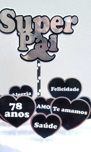 Arquivo de Corte STUDIO - Topo de Bolo Super Pai (R088)