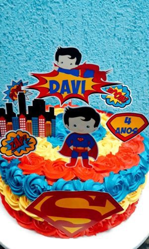 Arquivo de Corte Topo de Bolo Superman Cute