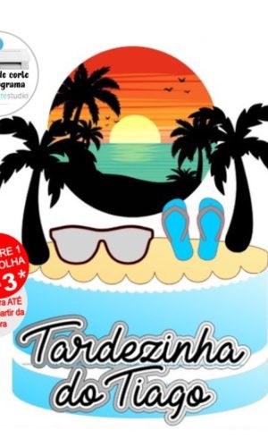 Arquivo de Corte Topo de Bolo Tardezinha Masculino