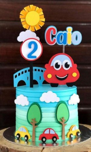 Arquivo de Corte Topo de Bolo Tema Carros Cute #15770
