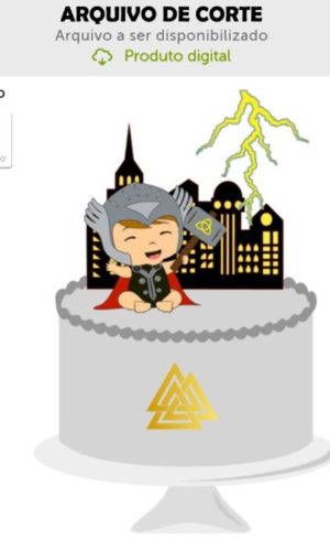 Arquivo de Corte Topo de Bolo Thor Baby