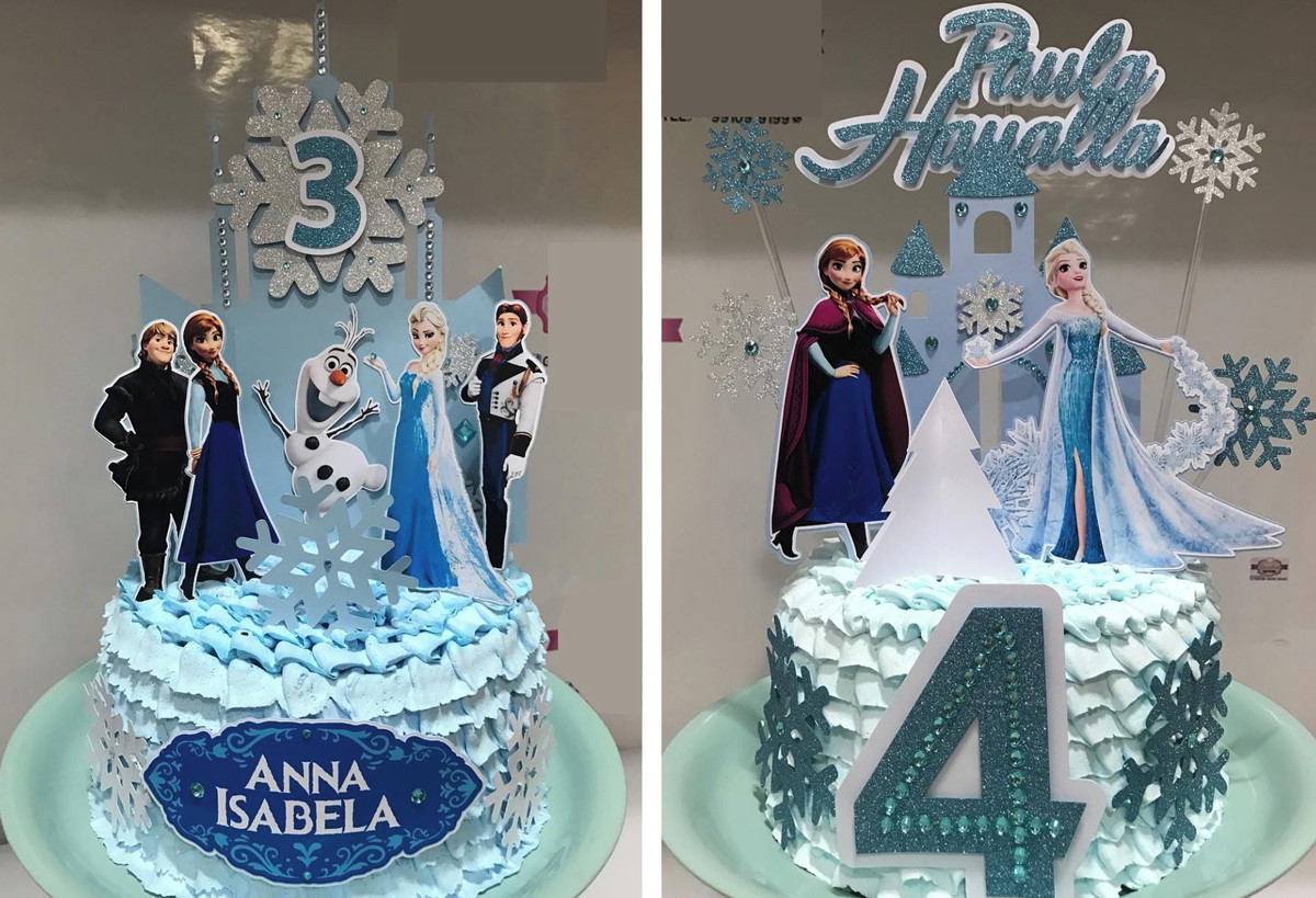 Arquivo de Corte Topo de Bolo Topper Frozen Studio #2659