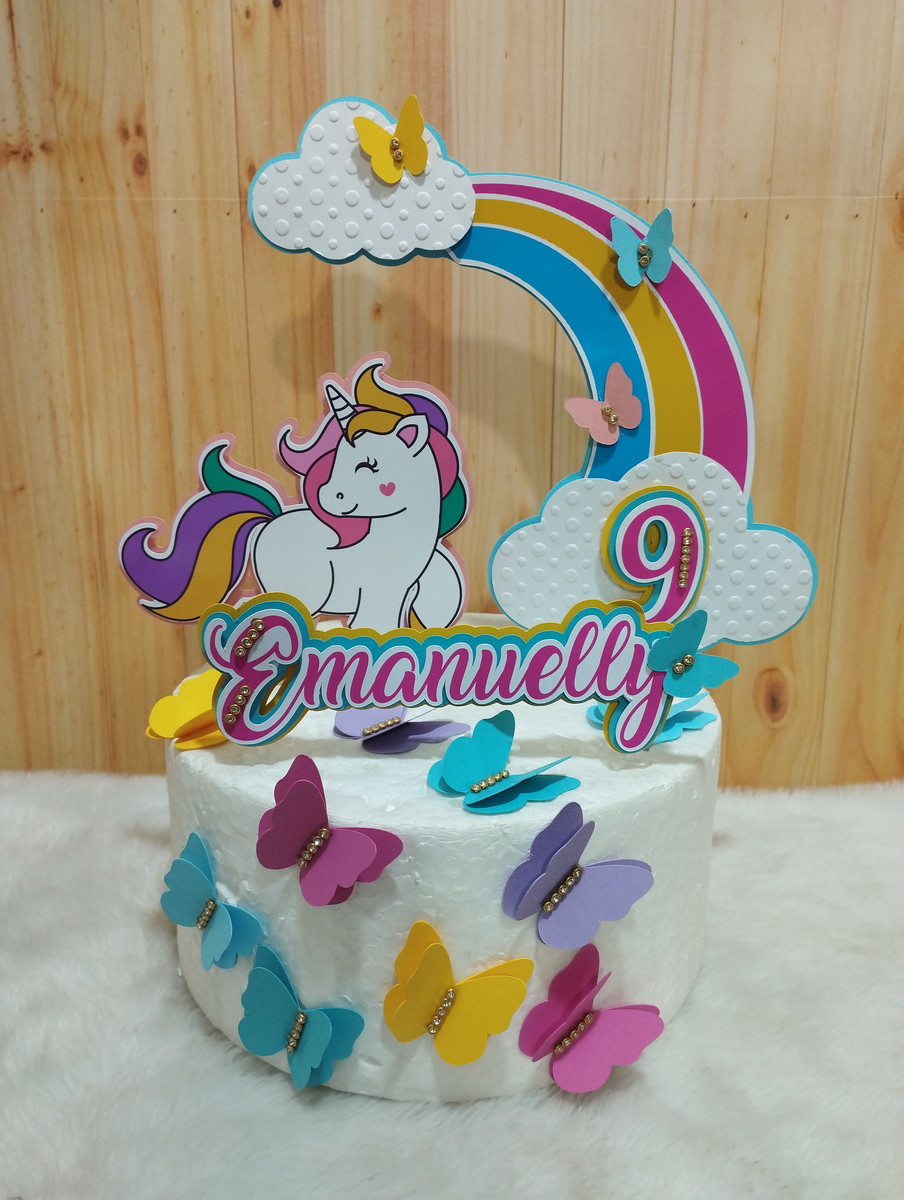 Arquivo De Corte Topo De Bolo Unicornio 11 (studio) - Imagem 4