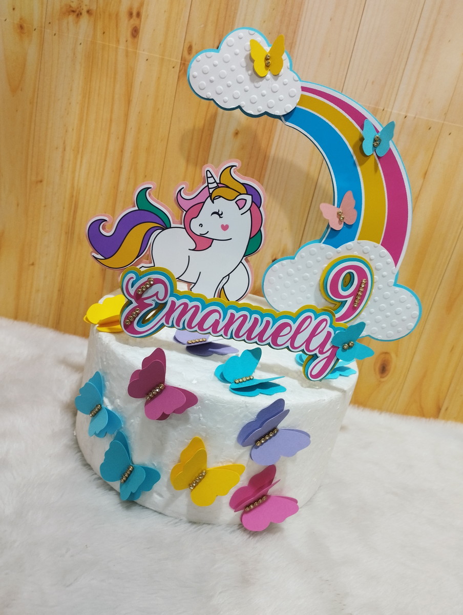 Arquivo De Corte Topo De Bolo Unicornio 11 (studio) - Imagem 2