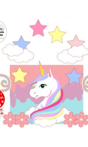 Arquivo de Corte Topo de Bolo Unicornio Asas