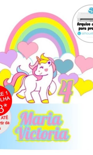 Arquivo De Corte Topo De Bolo Unicornio Camada