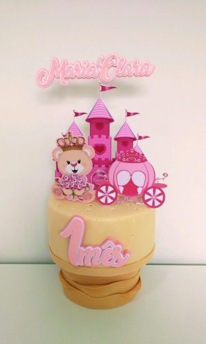 Arquivo de corte topo de bolo Ursa Princesa