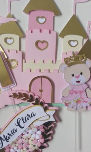Arquivo De Corte Topo De Bolo Ursinha Princesa