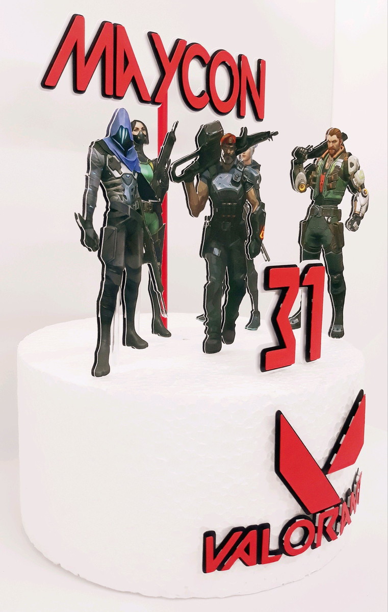 Arquivo de Corte Topo de Bolo Valorant Studio - Imagem 2