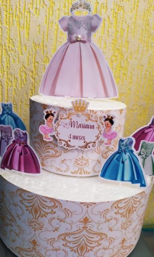 ARQUIVO DE CORTE TOPO DE BOLO VESTIDOS DE PRINCESAS PDF E.ST