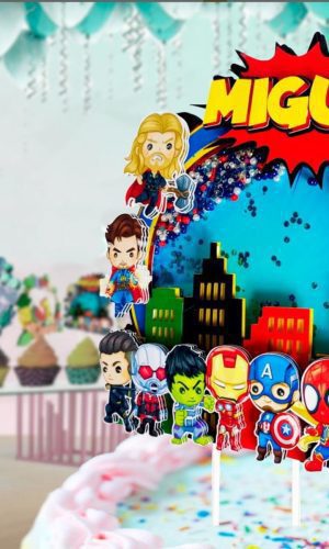 Arquivo de Corte Topo de Bolo Vingadores 01