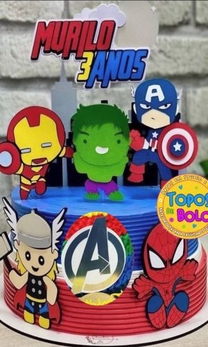 Arquivo de Corte Topo de Bolo Vingadores 01