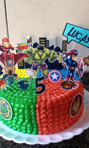 Arquivo de Corte Topo de Bolo Vingadores 04