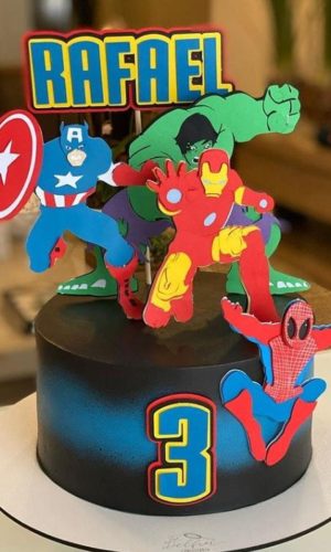 Arquivo de Corte Topo de Bolo Vingadores 1
