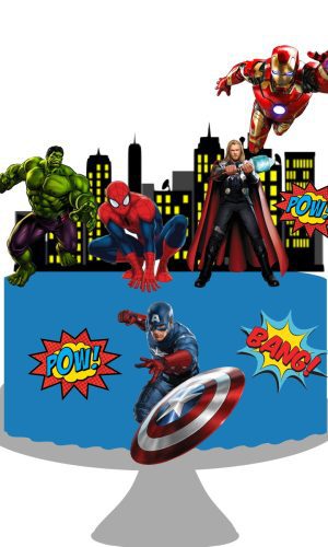 10 Arquivos Por R$ 10,00 Topo de Bolo Vingadores 2