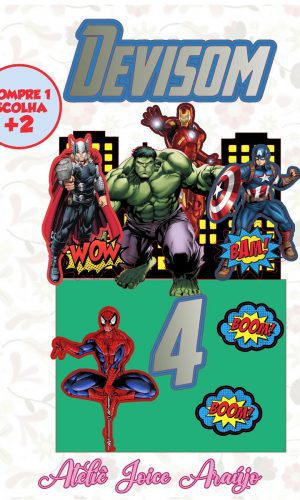 183 - Arquivo de Corte Topo de Bolo Vingadores 3