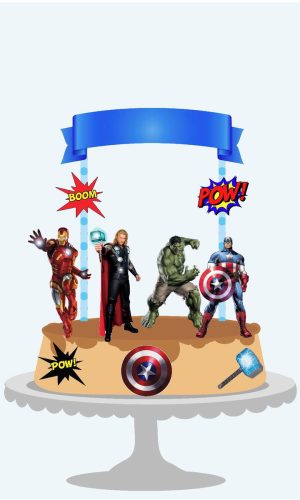 Arquivo de Corte Topo de Bolo Vingadores 3