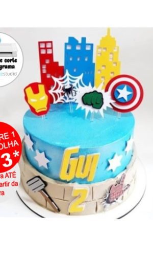 Arquivo de Corte Topo de Bolo Vingadores