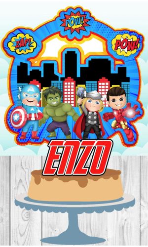 Arquivo de Corte Topo de Bolo Vingadores 8