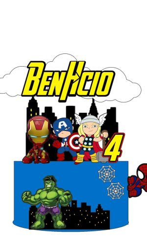 Arquivo de Corte Topo de Bolo Vingadores