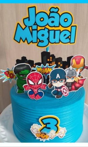 Arquivo de Corte Topo de Bolo Vingadores Baby Studio
