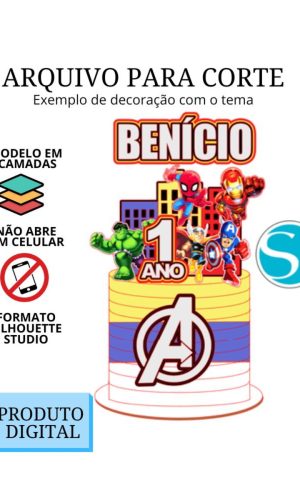 Arquivo de Corte Topo de Bolo - Vingadores Baby