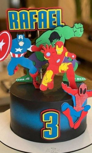 Arquivo de corte topo de bolo Vingadores