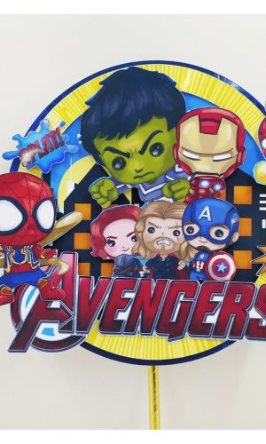 Arquivo de Corte topo de bolo Vingadores cut studio pdf