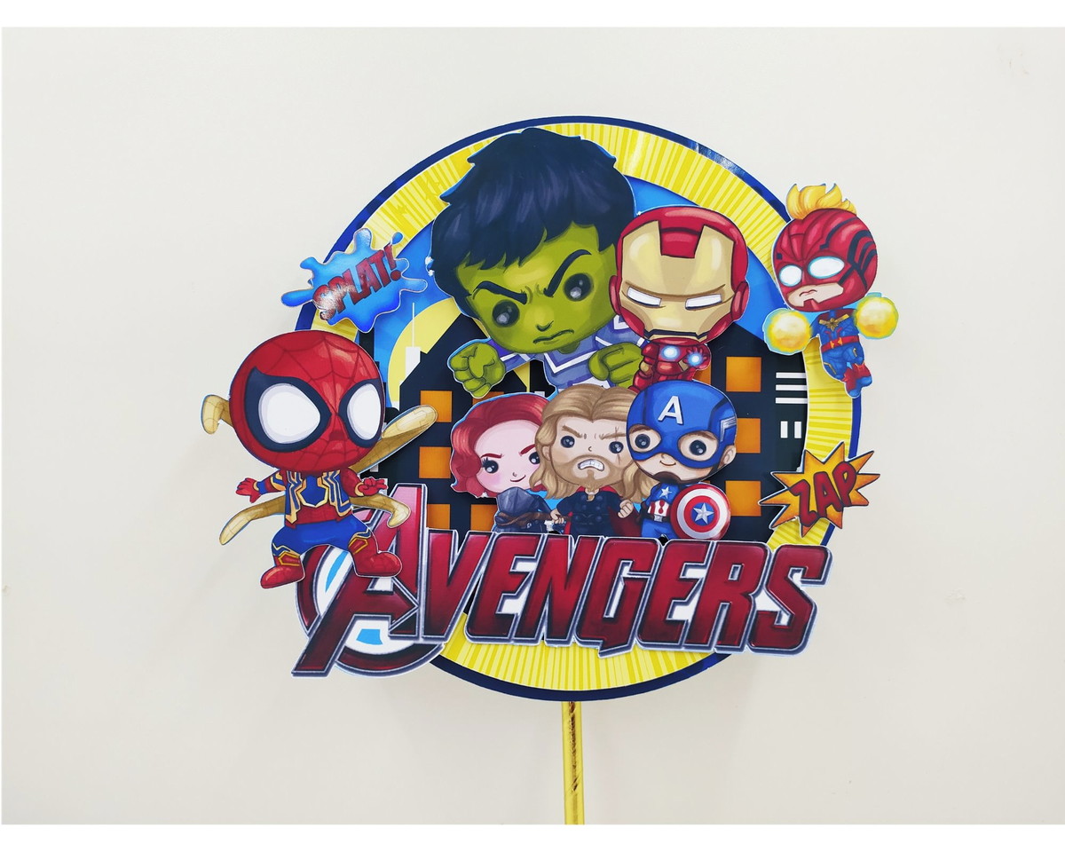 Arquivo de Corte topo de bolo Vingadores cut studio pdf
