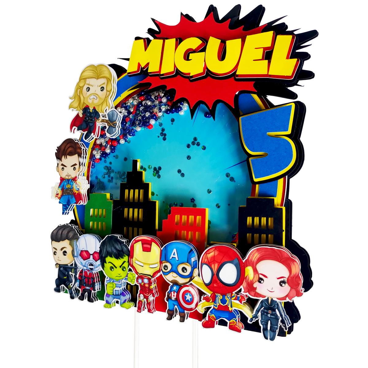 Arquivo de Corte Topo de Bolo Vingadores Cute -015 - Imagem 2