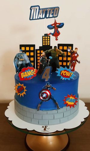 Arquivo de Corte Topo de Bolo Vingadores Heróis 1