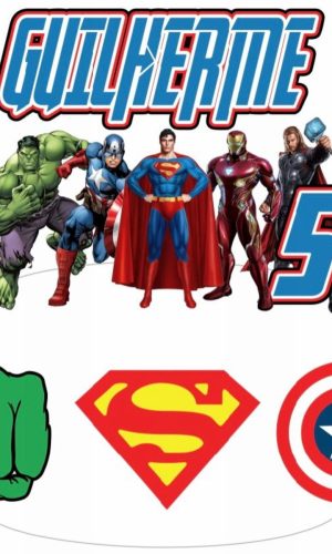Arquivo de Corte Topo de Bolo vingadores herois
