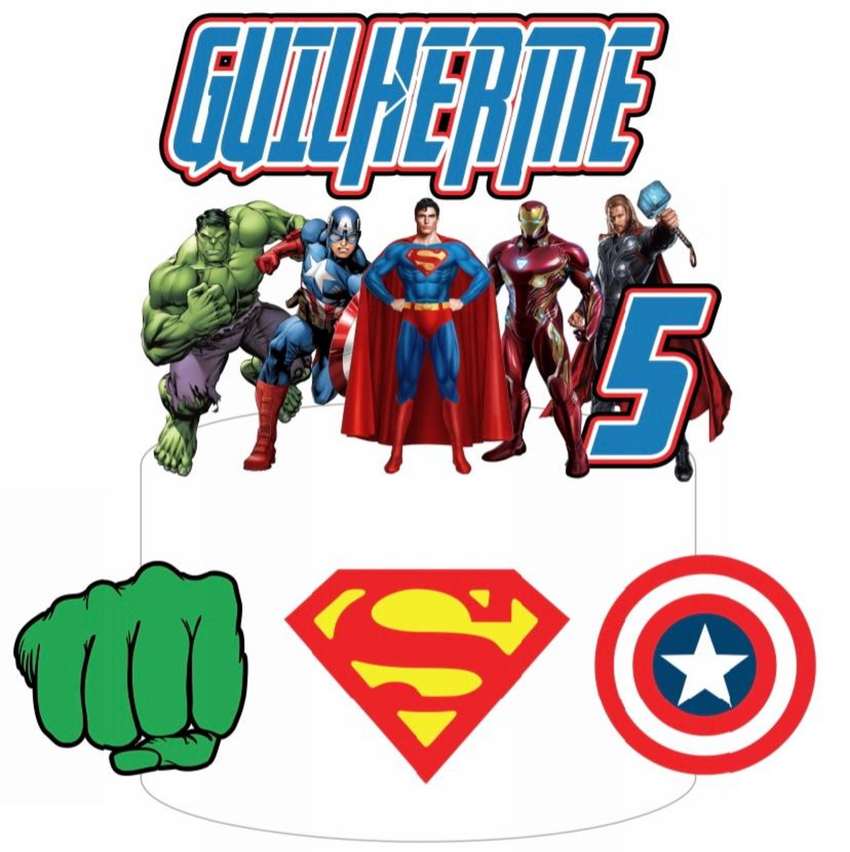 Arquivo de Corte Topo de Bolo vingadores herois