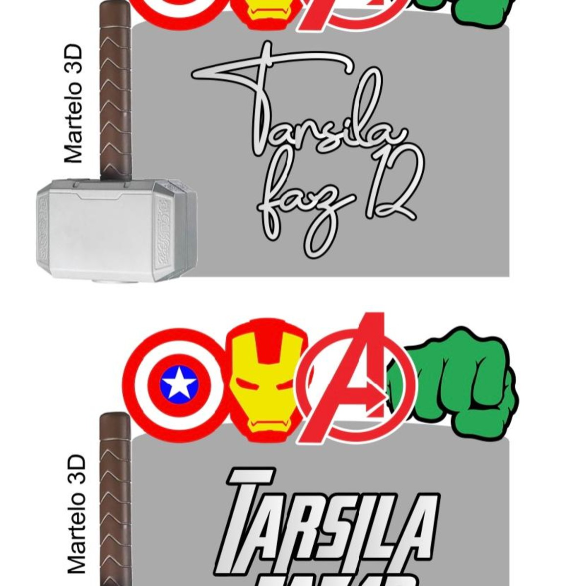 Arquivo de Corte Topo de Bolo Vingadores Herois