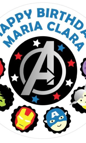 Arquivo de Corte Topo de Bolo vingadores herois
