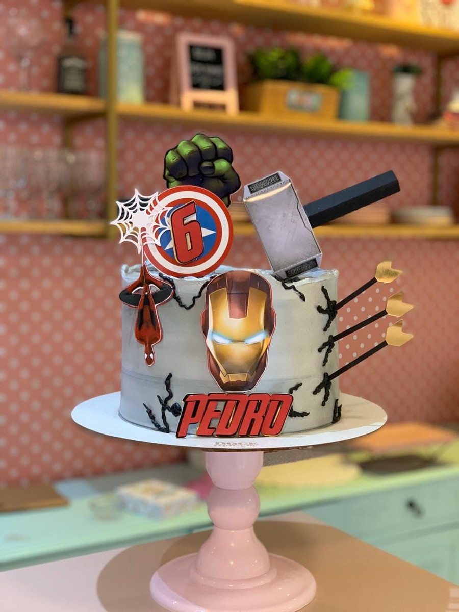 Arquivo De Corte Topo De Bolo Vingadores