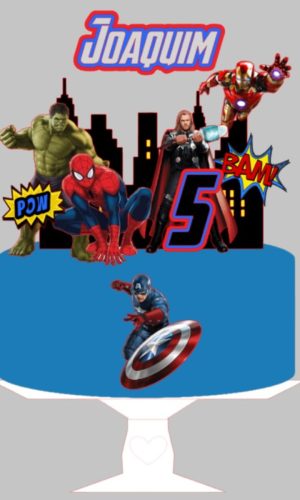 Arquivo de Corte Topo de Bolo Vingadores