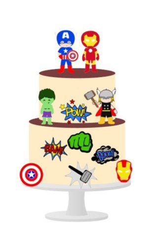 Arquivo de Corte Topo de Bolo Vingadores