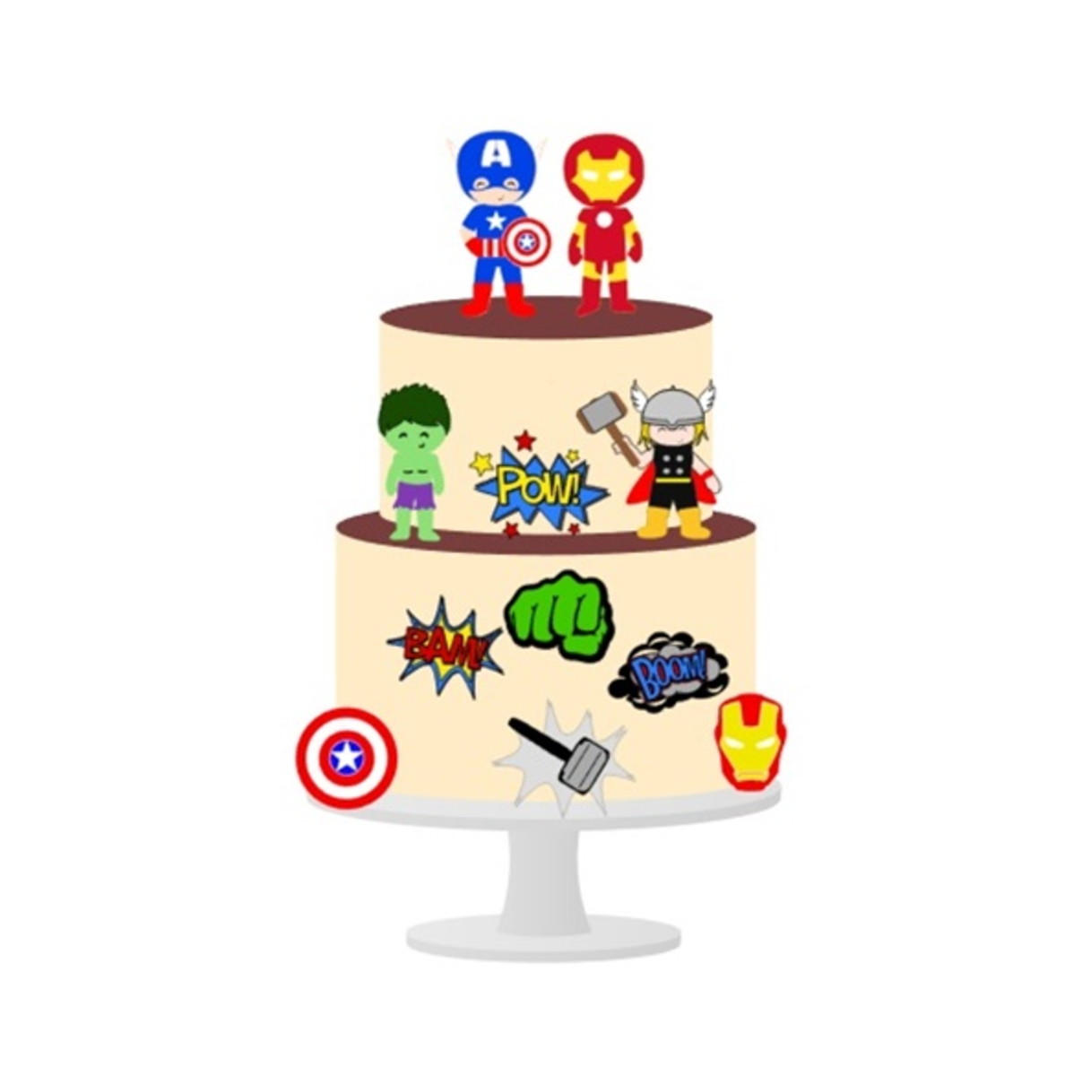 Arquivo de Corte Topo de Bolo Vingadores