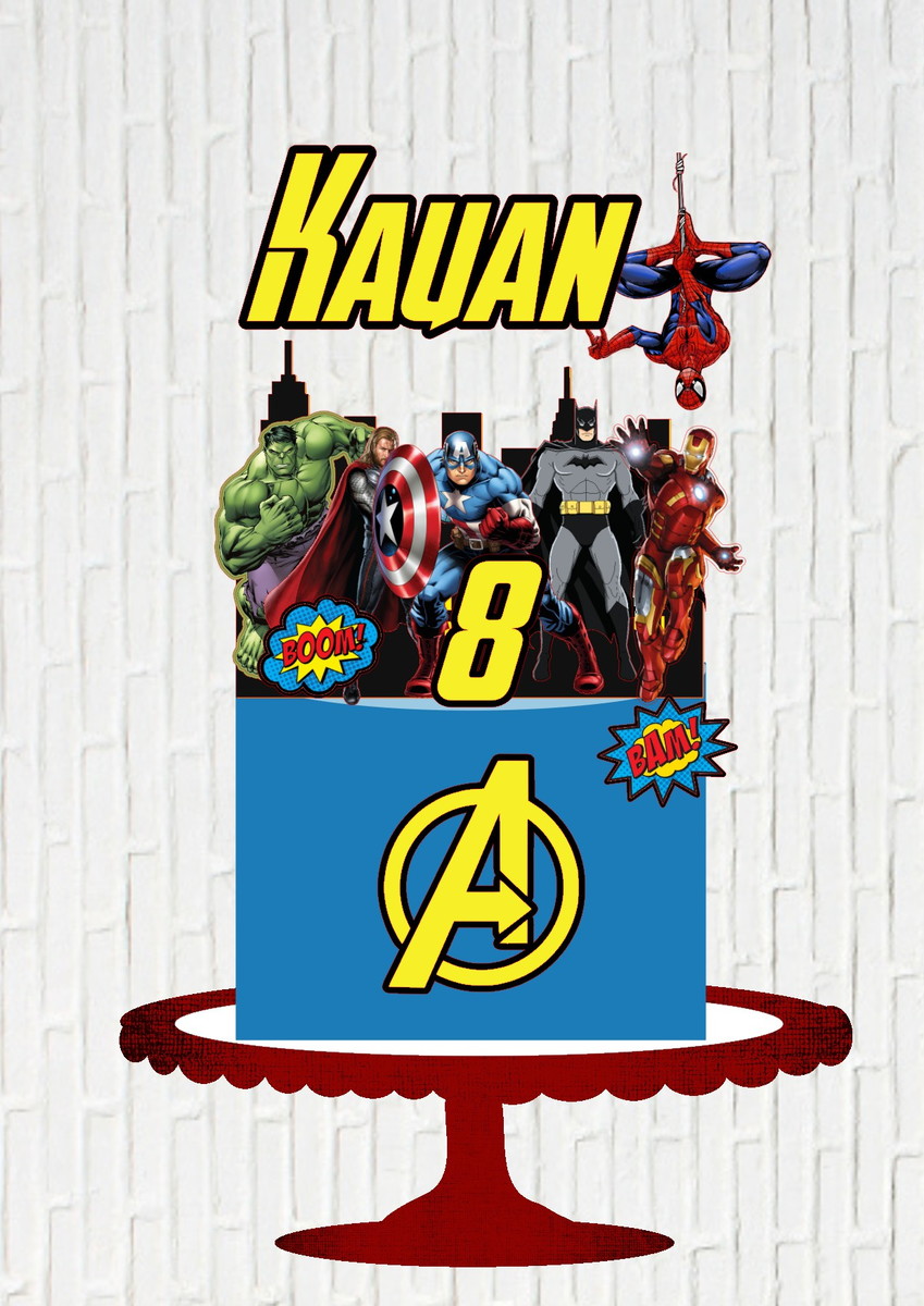 Arquivo de Corte Topo de Bolo Vingadores Predio - Imagem 2