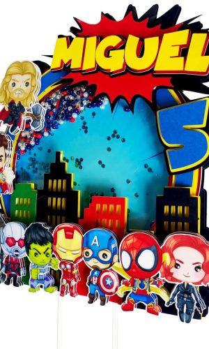 Arquivo de corte topo de bolo Vingadores ST, PDF COD:1291